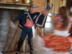 54 Folk dancers  doing Cueca at Pangal