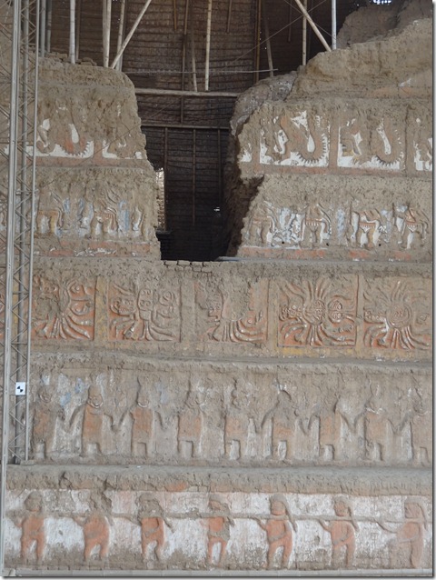 67 Inside wall with hole made by Spaniards, Temple of the Moon