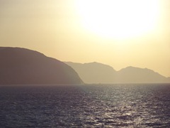 83 Sun setting behind St Martin hills