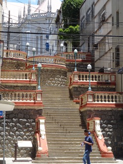 15 Steps from port level to Cathedral in upper city