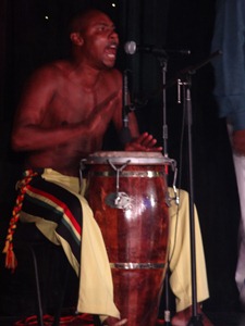 193 Conga drummer at Brazilian Folklorica show on Prinsendam