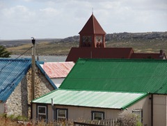 20 Cathedral tower with green & red roofs