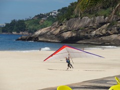 39 Hang glider landing at San Conrado beach