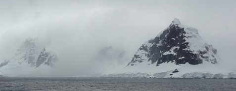 53 mountain on coast of Antarctic peninsula