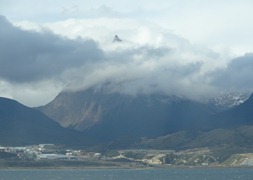 82 Mountain peeking above cloud, Beagle chanel