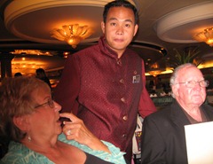 49 Ben (our wine steward) with Barb Guyott & Bing Bingenheim