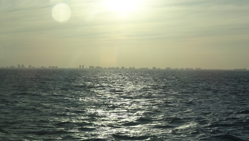 Leaving Ft. Lauderdale, as seen from our cabin window