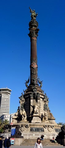375a. Barcelona_Columbus column panorama