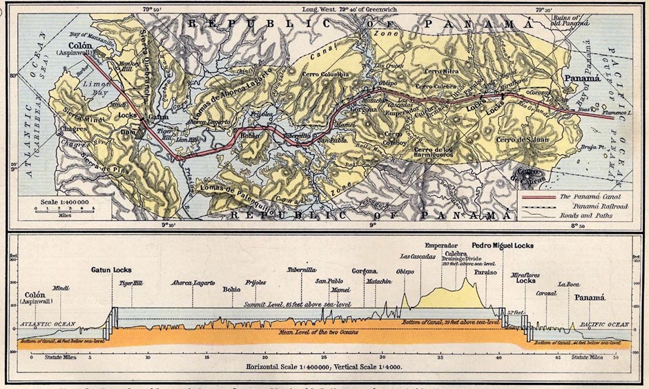 Panama Canal map