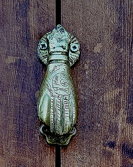 74a.  Fatima's Hand door knocker in Rabat