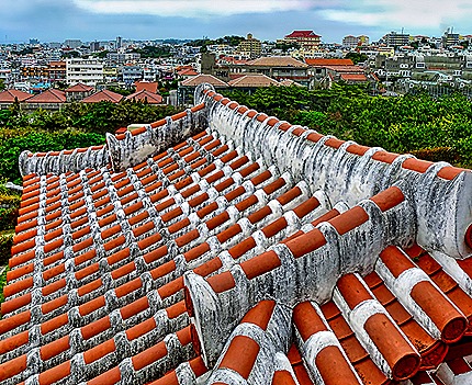 Okinawan red tile roof